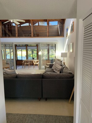 TV, DVD player, books