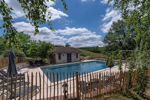A heated pool