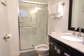 Free toiletries, hair dryer, towels, soap