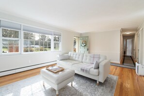 Smart TV, fireplace, computer monitors