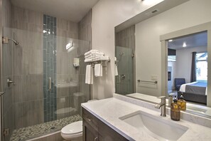 Hair dryer, towels