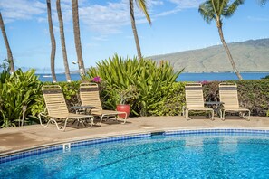Outdoor pool - Awesome Oceanfront Condo, Great Views, Steps to the Beach, KR#207 (Kihei)