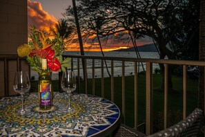 Outdoor dining - Awesome Oceanfront Condo, Great Views, Steps to the Beach, KR#207 (Kihei)