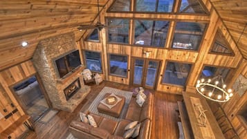 TV, fireplace, offices
