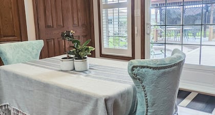 A poolside guest suite nested in a beautiful orchard along winery route