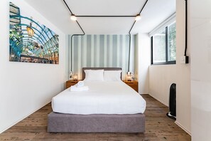 1 غرفة نوم ومكواة/لوح كي وواي فاي وملاءات أسرّة