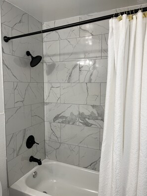 Towels, soap, shampoo