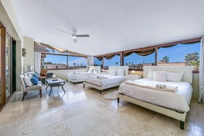 6 bedrooms, desk, iron/ironing board, travel crib