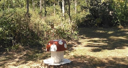 Private beach and pavilion