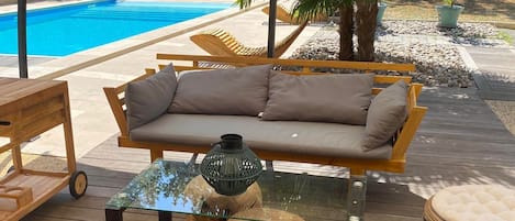Outdoor pool, a heated pool
