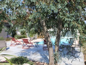 Outdoor dining - Charming Gîte with Private Pool near Amboise, Sleeps 5, Fully Equipped (Saint-Règle)