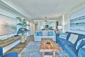 Smart TV - Oceanfront Bliss: Spacious 3BR/3BA with Pool, Large Porch at Cherry Grove Point (North Myrtle Beach)