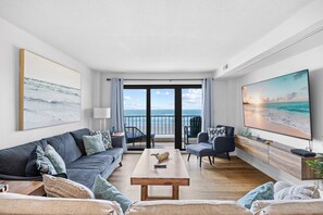 Smart TV - Oceanfront Bliss: Spacious 3BR/3BA with Pool, Large Porch at Cherry Grove Point (North Myrtle Beach)