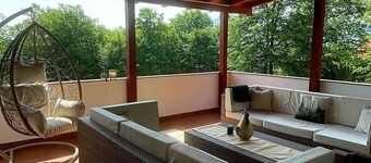 Weekend pool house Sarajevo with outdoor pool and fireplace in top location