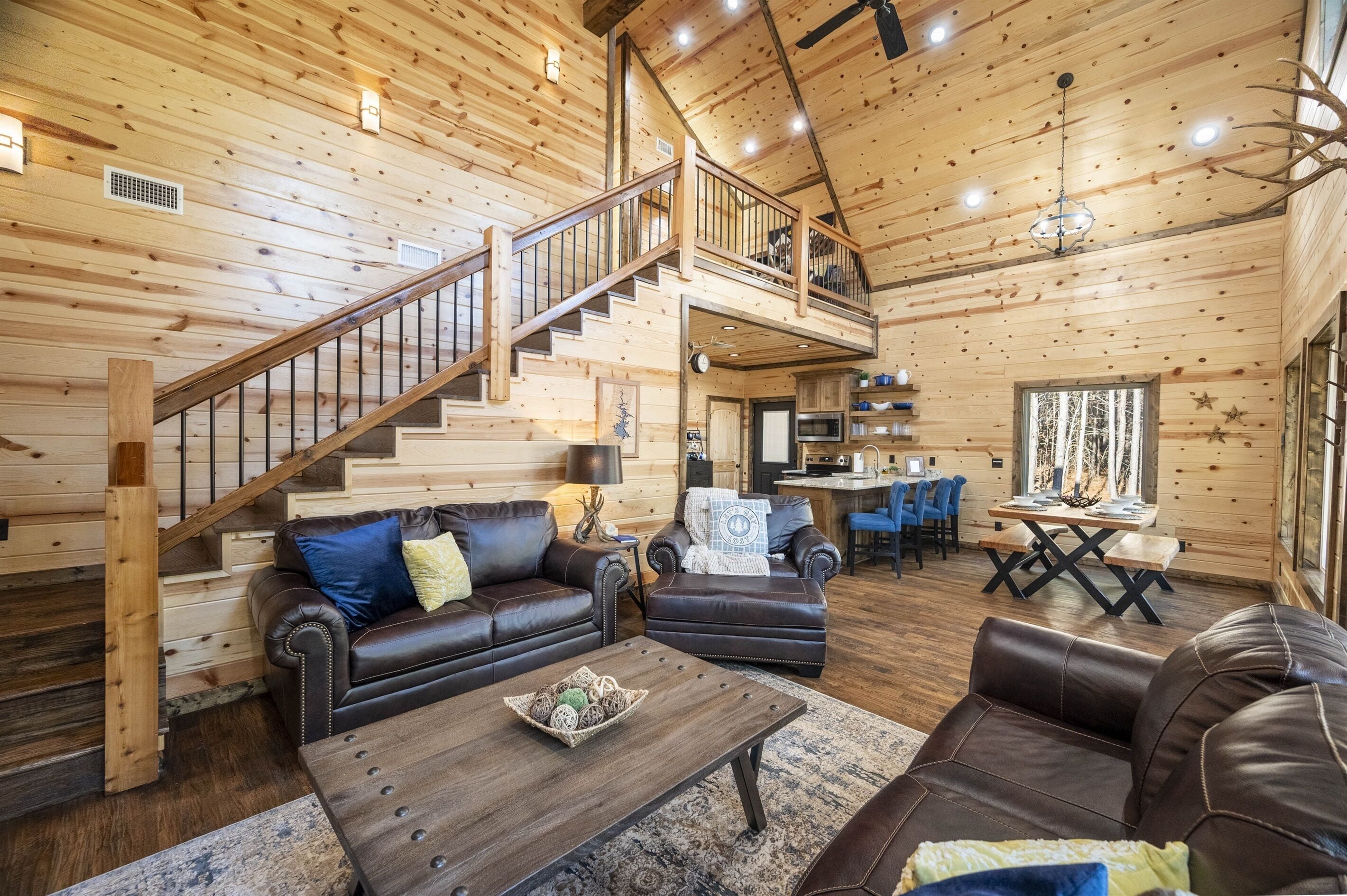 Smart TV, fireplace, video games, books