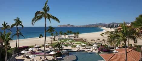 Sun loungers, beach towels