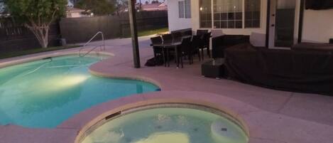 Outdoor pool, a heated pool
