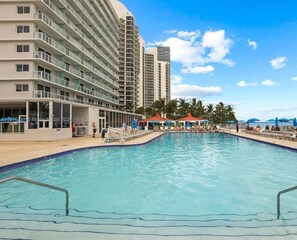 屋外プール、温水プール