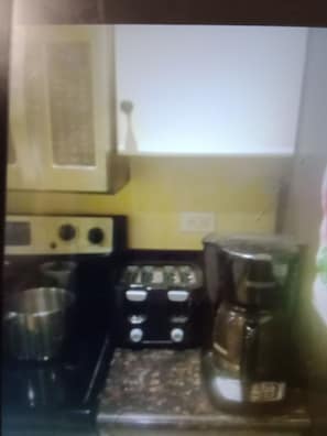 Kühlschrank, Mikrowelle, Herdplatte, Geschirrspüler