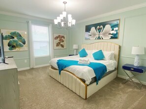 5 bedrooms, in-room safe, iron/ironing board, travel crib