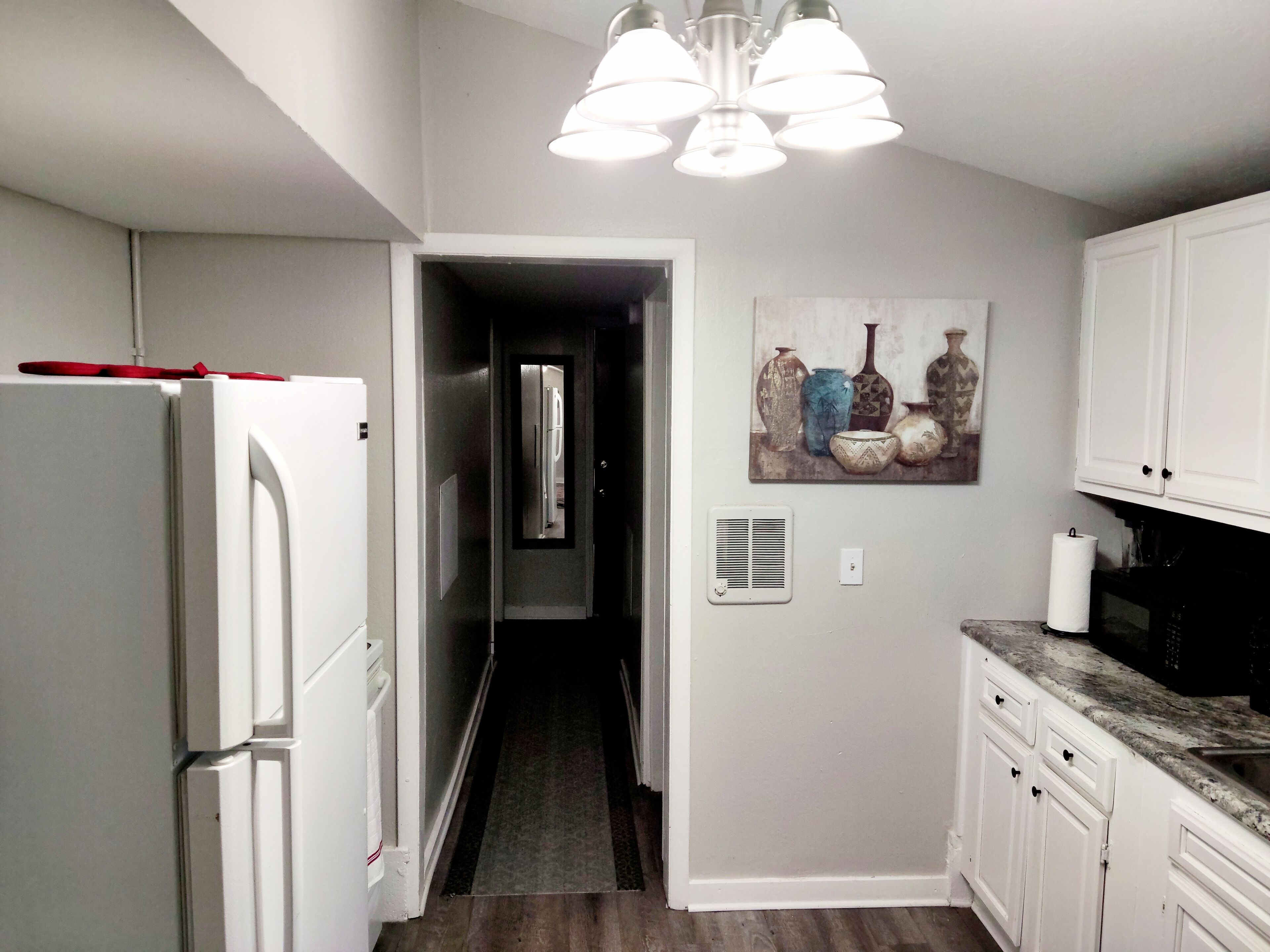 Kjøleskap, mikrobølgeovn, ovn og kokeplater