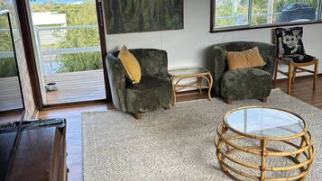 Een televisie, een open haard, een dvd-speler en boeken