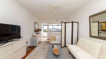 Basic Apartment, 1 Double Bed | Living area | TV