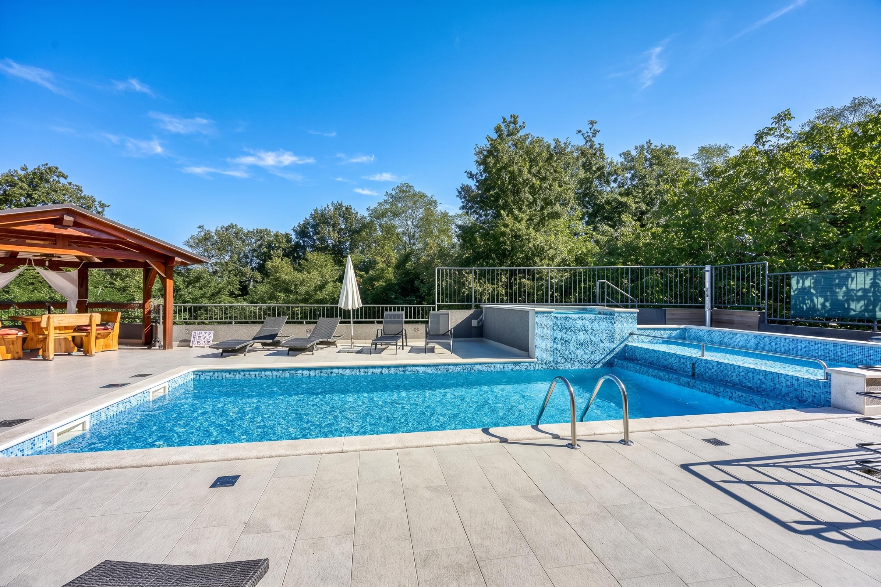 Family House, 3 Bedrooms, 2 Bathrooms (Pool House Klarina) | Pool | Seasonal outdoor pool