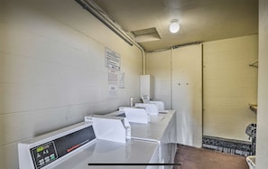 Convenient laundry facilities are available for guests to use.