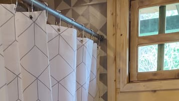 Shower, soap, shampoo