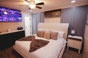 5 habitaciones, tabla de planchar con plancha y cuna de viaje 