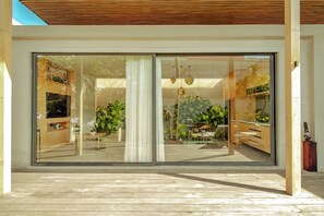 Luxury-Villa, 1 Schlafzimmer, Nichtraucher, Poolblick | Wohnbereich