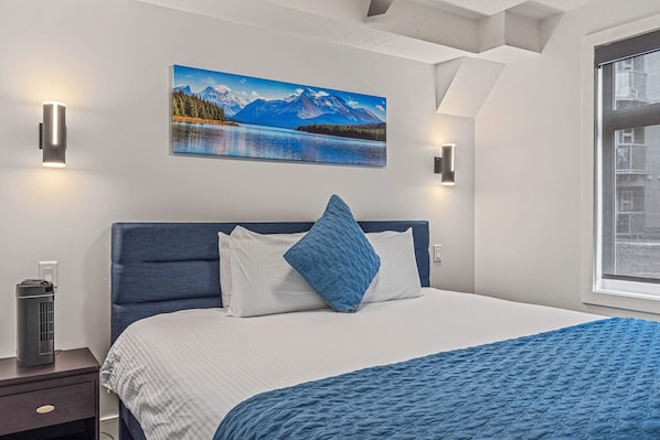 Luxus-Stadtwohnung, Whirlpool, Bergblick | 5 Schlafzimmer, Bettwäsche aus ägyptischer Baumwolle