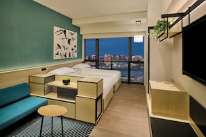 Habitat Macau View Twin | Down comforters, free minibar, in-room safe, blackout drapes
