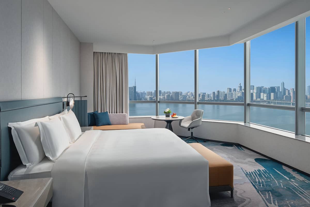 Premium Room, 1 King Bed, River View | Desk, laptop workspace, free WiFi, bed sheets