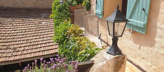 On vacation with the dog? House with enclosed garden in the center of Roquebrun.