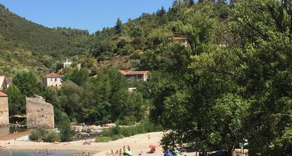 On vacation with the dog? House with enclosed garden in the center of Roquebrun.