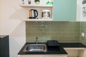 Estúdio luxo | Cozinha privada | Geladeira grande, cooktop