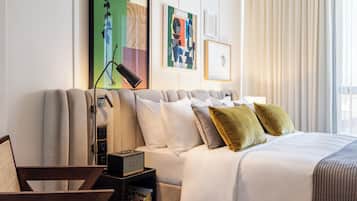 Premium bedding, memory foam beds, minibar, in-room safe