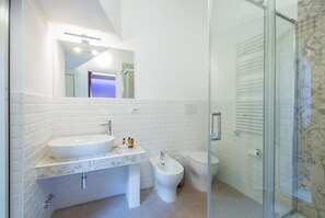 Shower, rainfall showerhead, hair dryer, slippers - MAGENTA COLLECTION ARGENTINA (Rome)