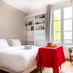 2 habitaciones y sábanas de algodón egipcio