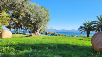 Vista a la playa o el mar