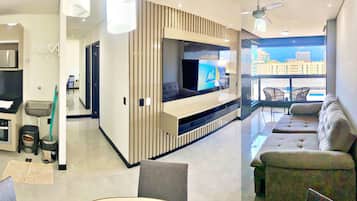 Apartment | Living area | 42-inch Smart TV with digital channels, Netflix, streaming services