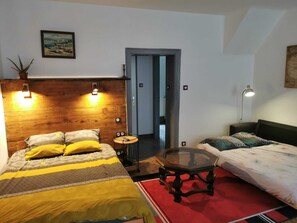 1 bedroom, travel crib, free WiFi, bed sheets