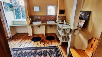 Dusch, tvÄl och toalettpapper