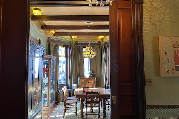 View of the dining room