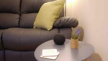 Smart TV, chimenea y libros