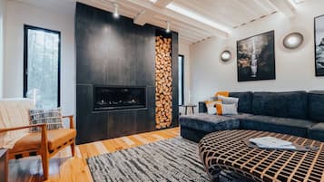 TV, fireplace, stereo