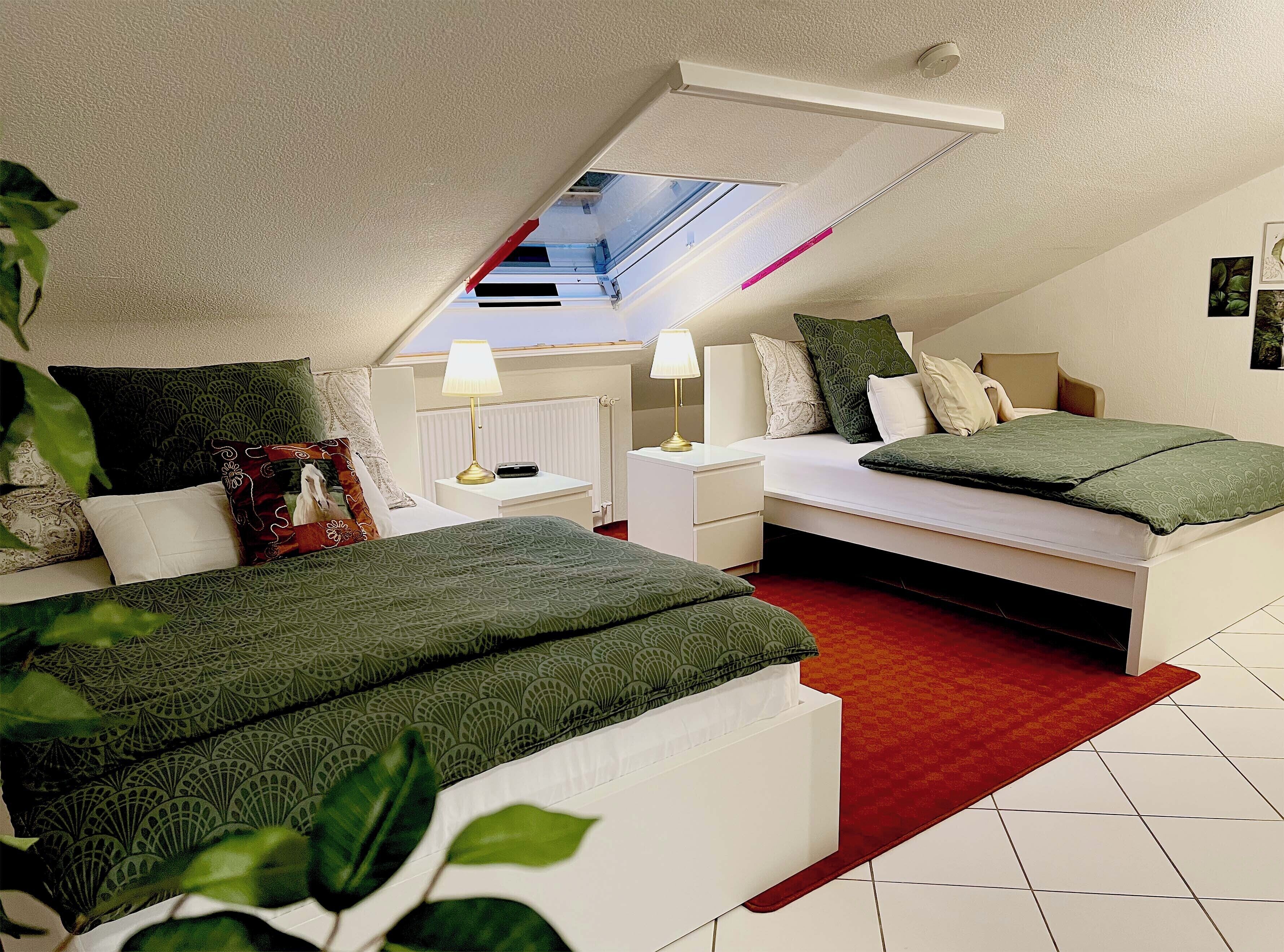 1 slaapkamer, een strijkplank/strijkijzer, reisbedje, gratis wifi