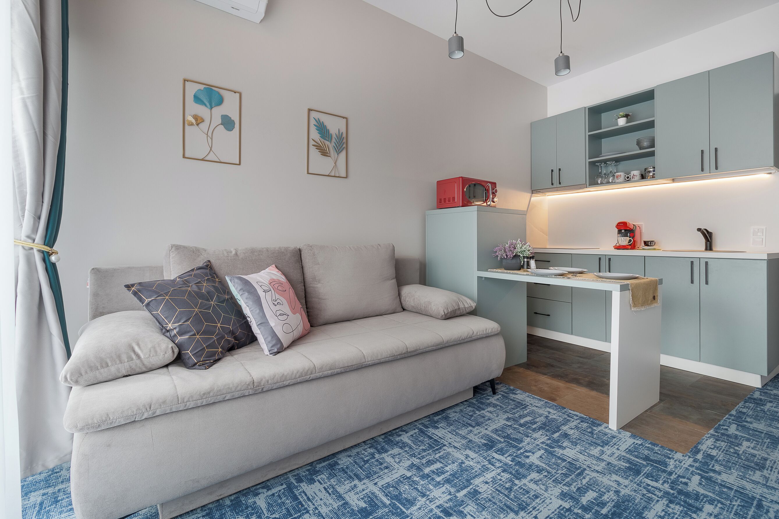 Superior Apartment | Living area | 108-inch Smart TV with digital channels, Netflix, streaming services